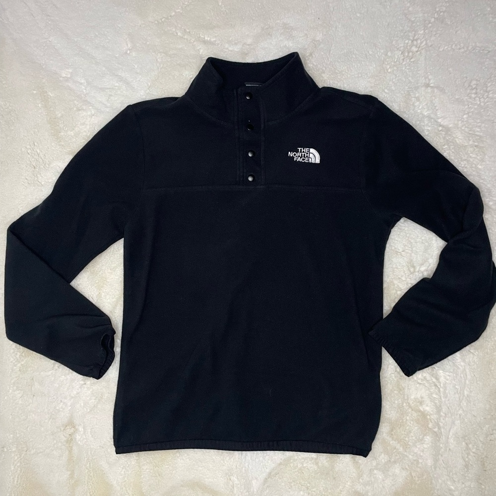 The North Face Black 4 Snap Pull Over Fleece-Kids Medium 10-12